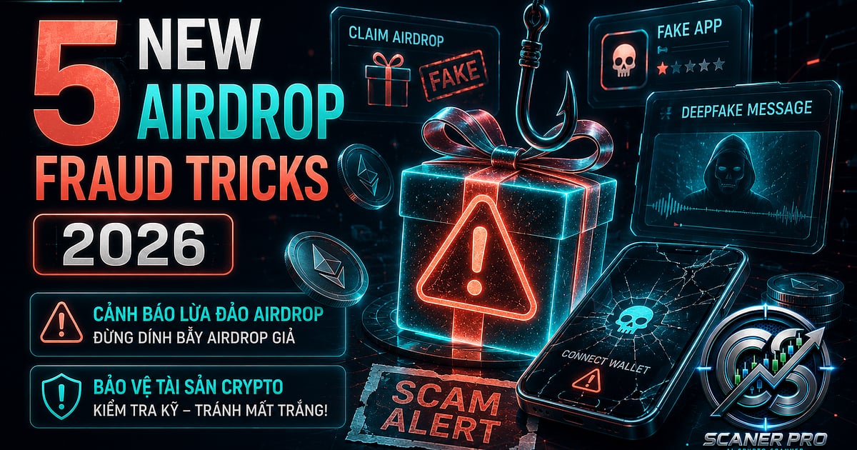 Cảnh báo lừa đảo airdrop: 5 chiêu trò mới nhất 2026