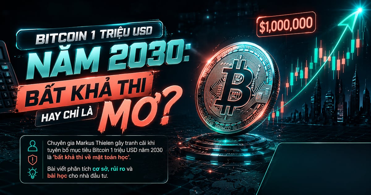 Bitcoin 1 triệu USD năm 2030: Bất khả thi hay chỉ là mơ?